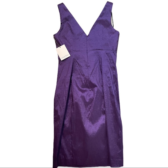 NWT Calvin Klein V Neck Cocktail Sheath Dress - Picture 2 of 14